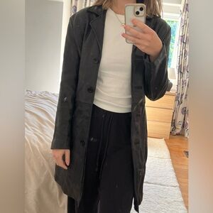 Vintage Midlength Leather Coat